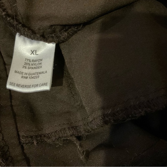 Classic Brown Spandex Blend Women's XL Pants - Picture 8 of 9